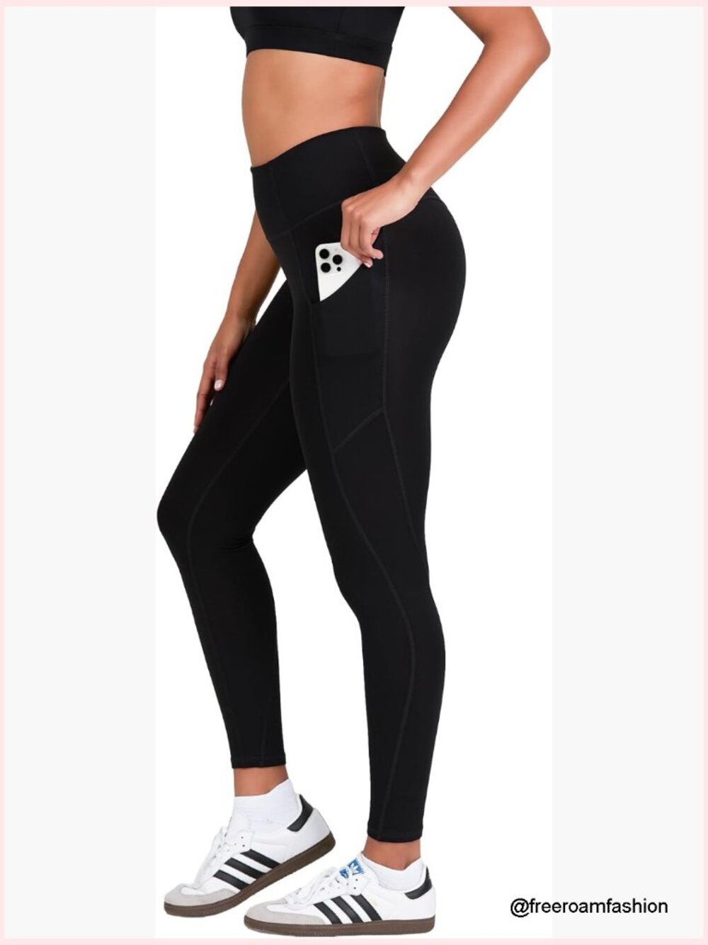 High Waisted Pocket Leggings with Tummy Control, 27" Inseam